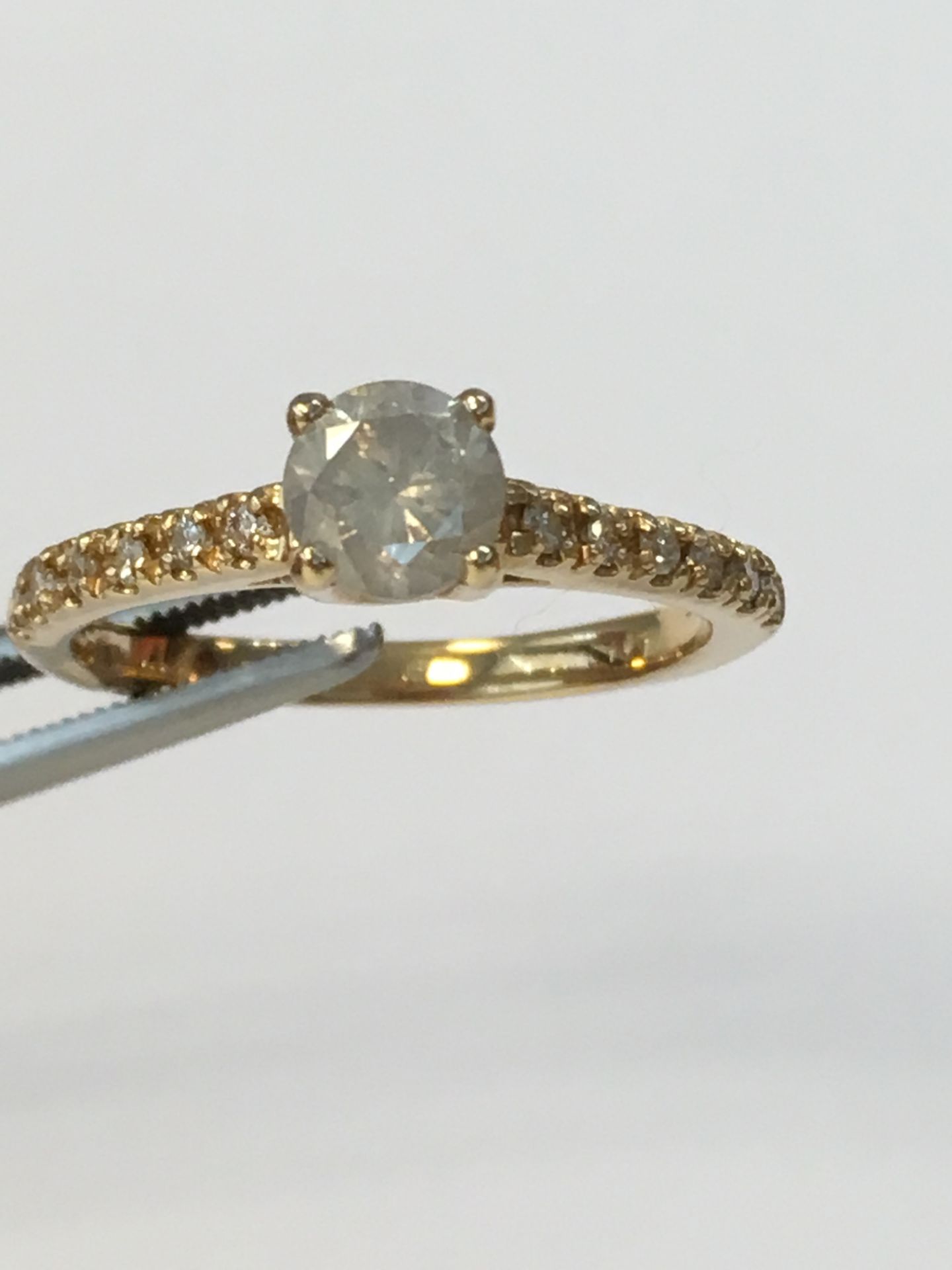 14K Yellow Gold Engagement Ring Hallmarked - Image 3 of 3