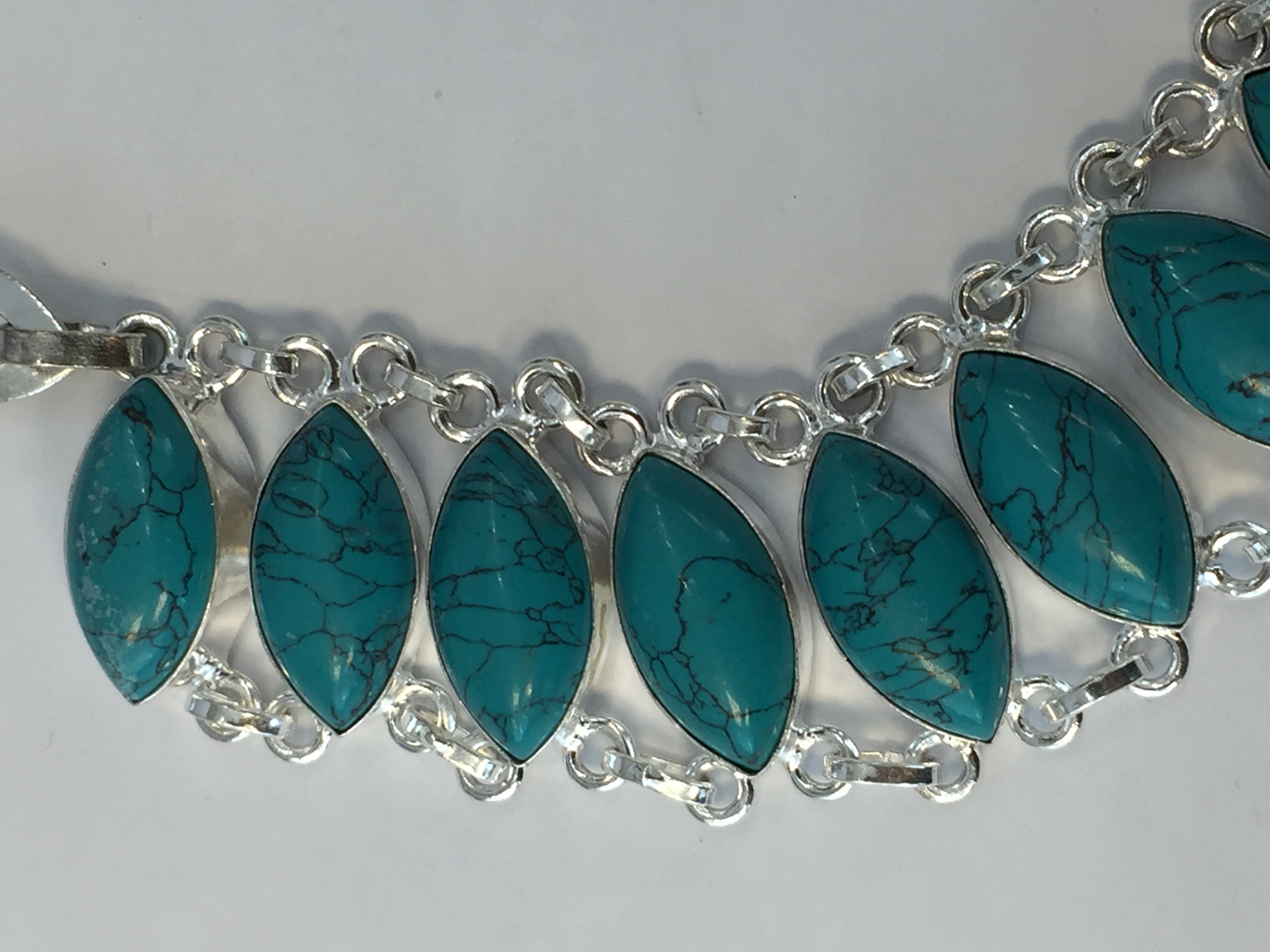 CLASSIC TURQUOISE.925 SILVER NECKLACES SIZE 17''-18'' 2545 - Image 2 of 2