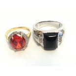 Set of 2 mixed Gem Rings **Brand New**