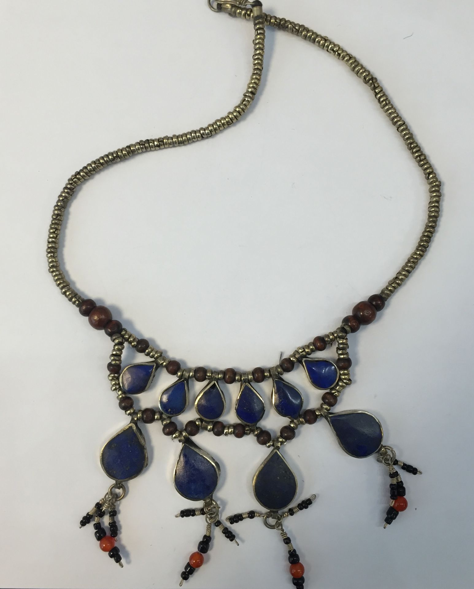 Afghan Tribal Necklace With Lapis Lazuli - Image 2 of 2