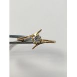 18ct Yellow Gold 1/4ct Solitaire Ring