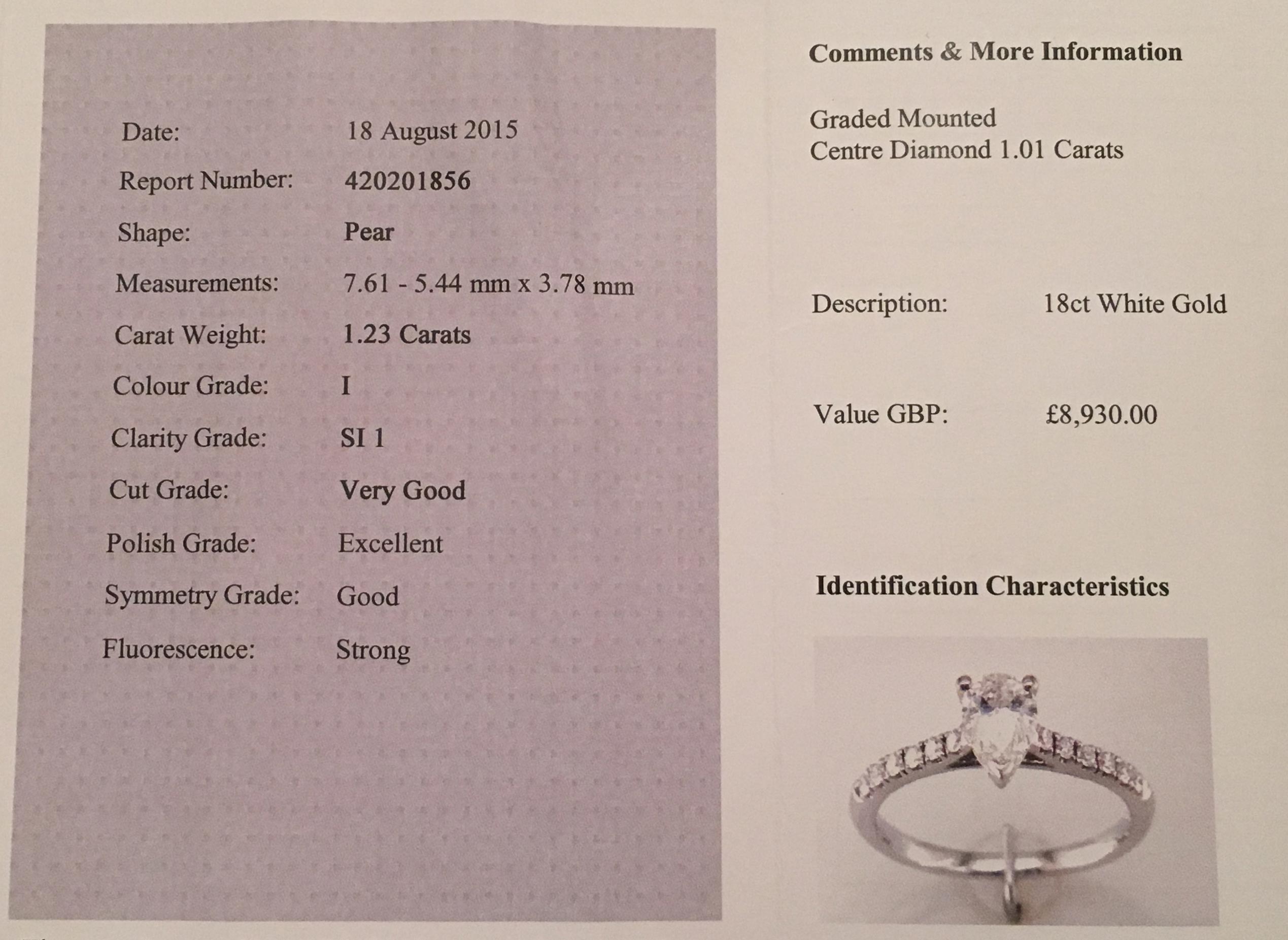 Diamond Ring (VALUATION £8930) - Image 3 of 4