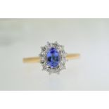 Tanzanite & Diamond Ring (VALUATION £1695)