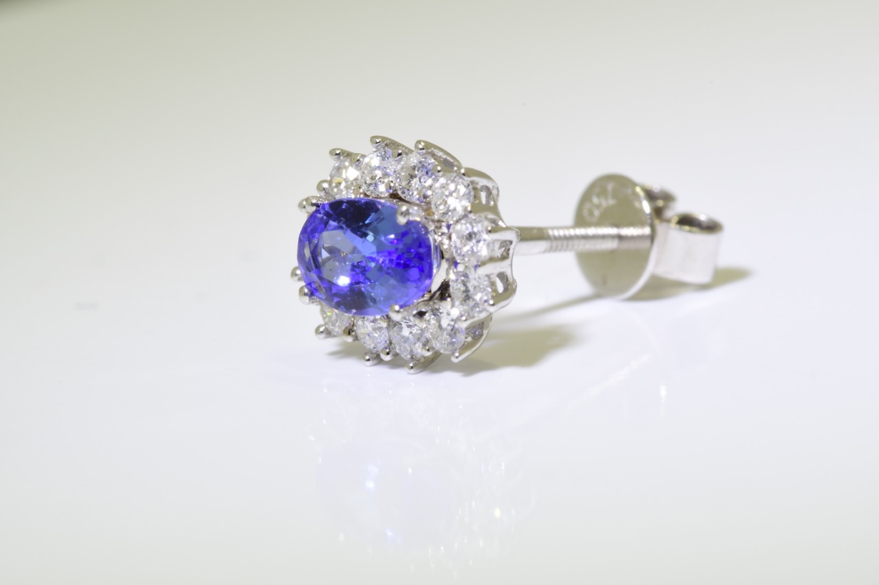 Tanzanite Earrings (VALUATION £1650) - Image 2 of 3
