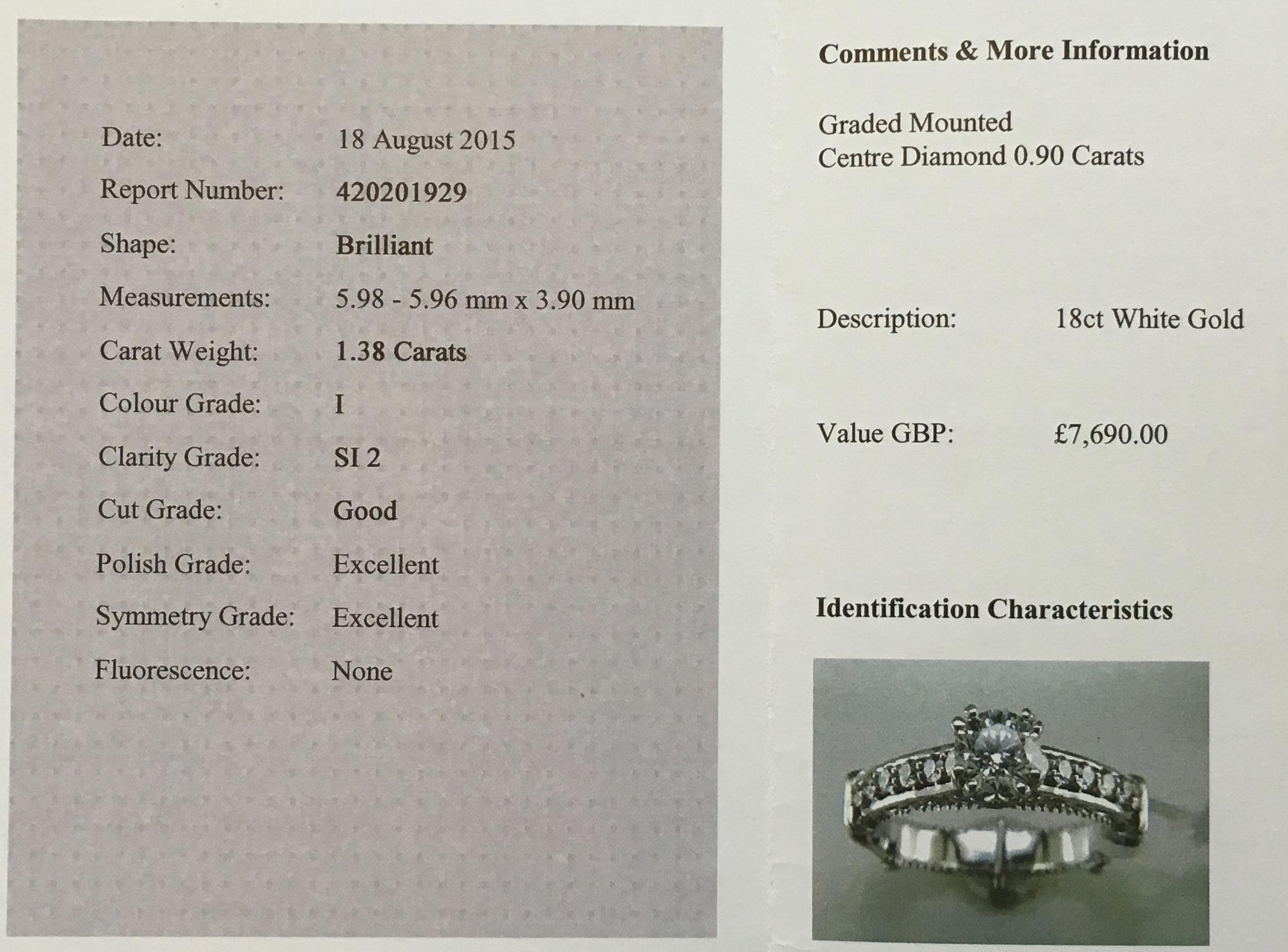 Diamond Ring (VALUATION £7690) - Image 4 of 5