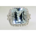 Aquamarine & Diamond Ring (VALUATION £8695)