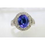 Tanzanite & Diamond Ring (VALUATION £4375)