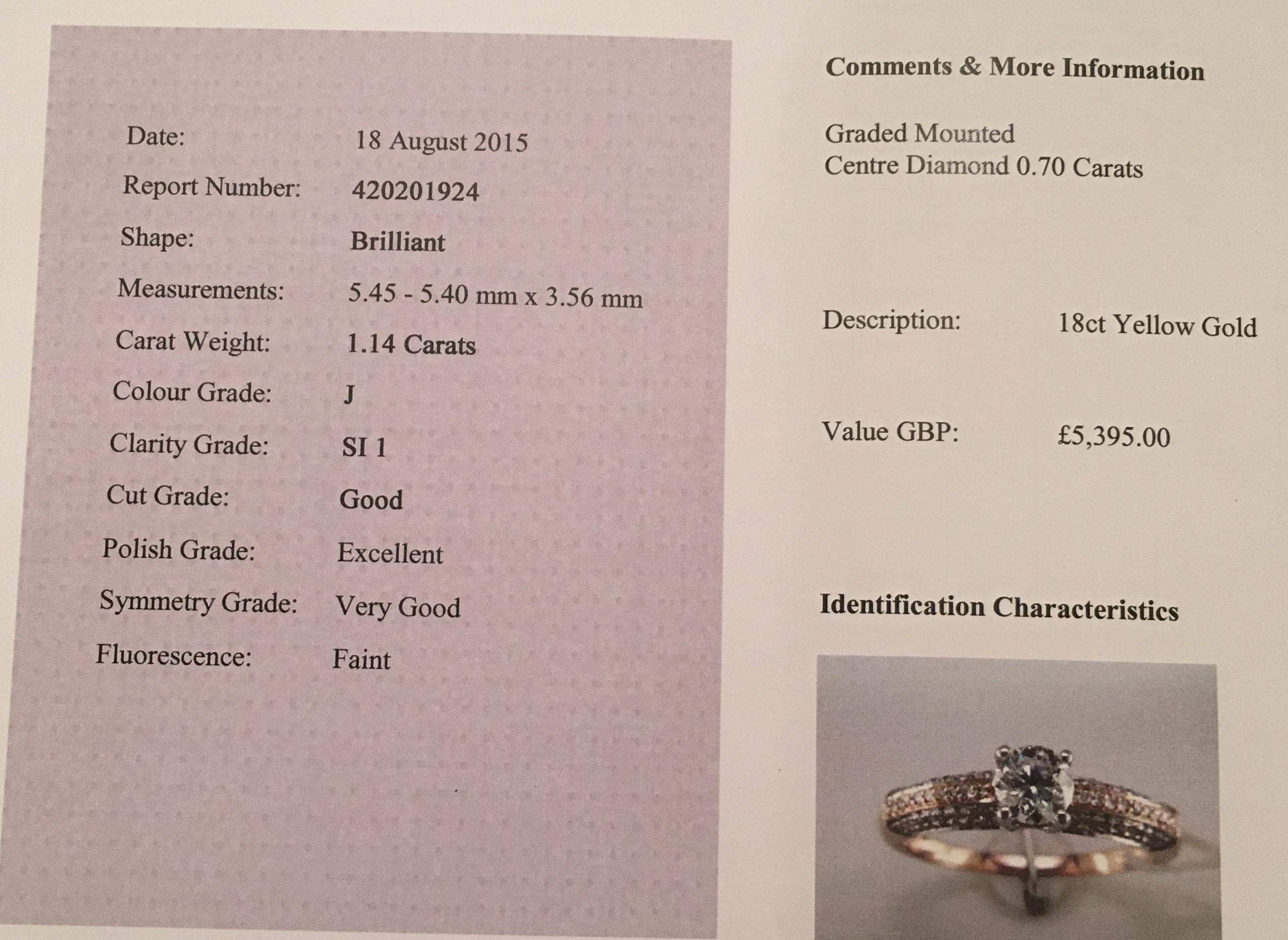 Diamond Ring (VALUATION £5395) - Image 3 of 4