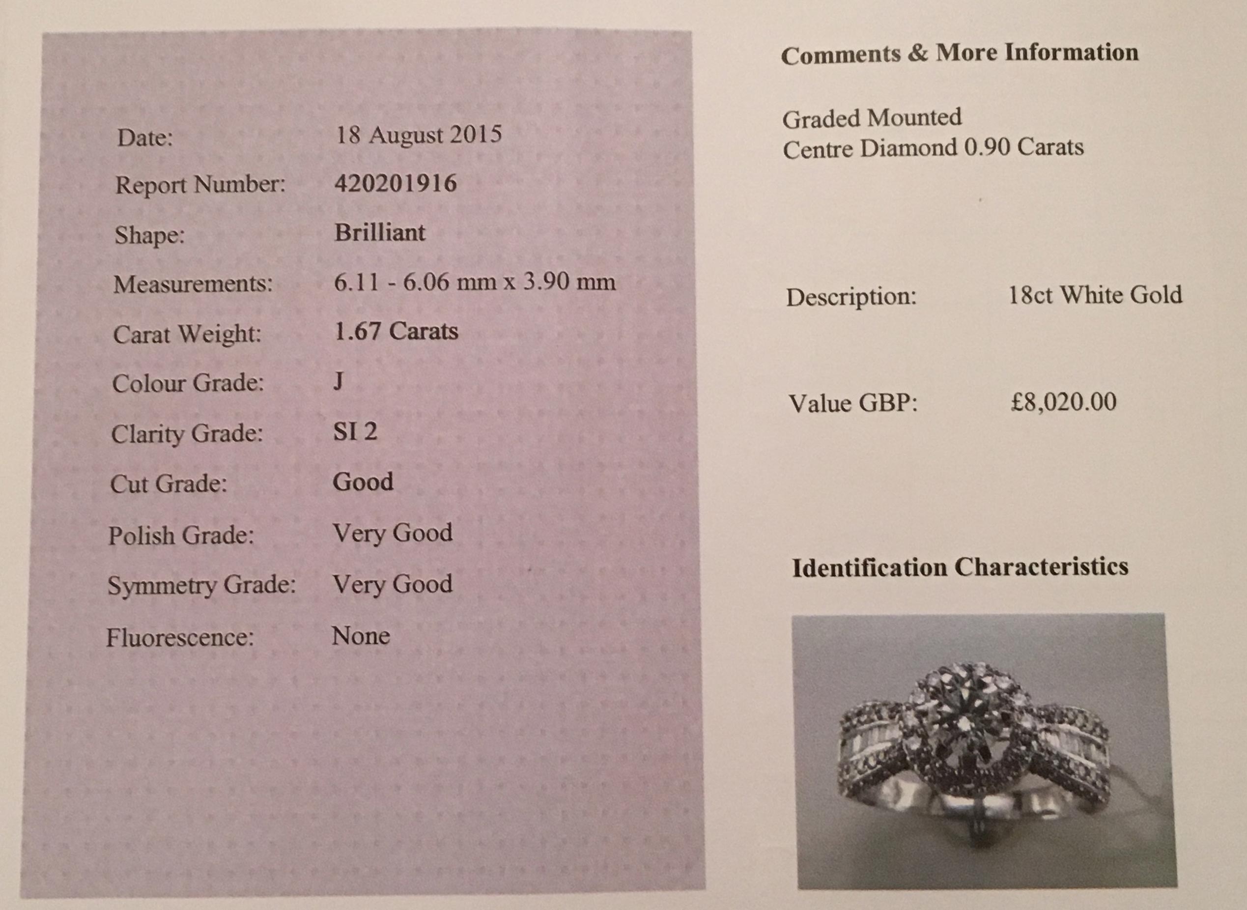 Diamond Ring (VALUATION £8020) - Image 3 of 4