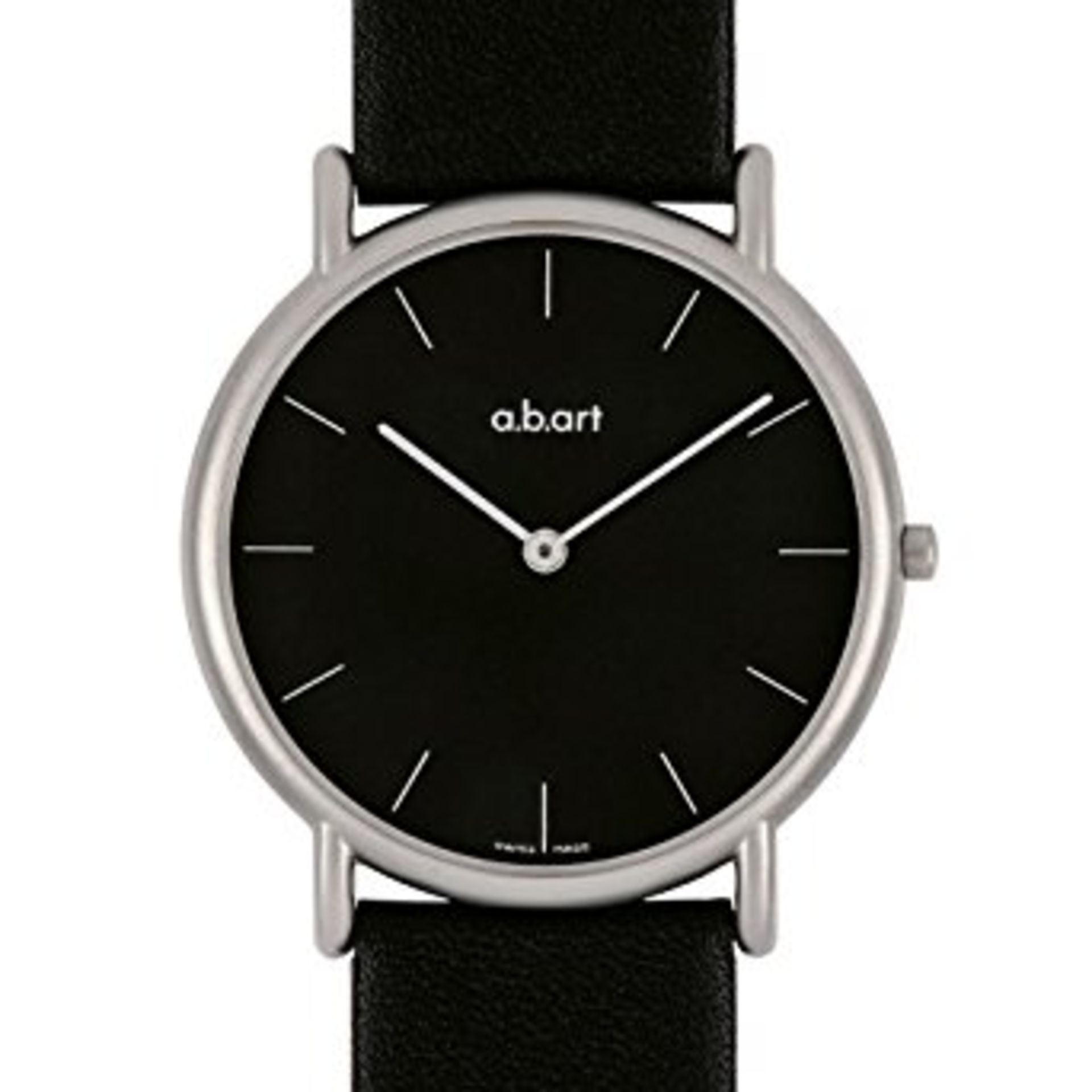 a.b.art Men's Quartz Watch with Black Dial Analogue Display - Free Delivery - Manufacturers Warranty