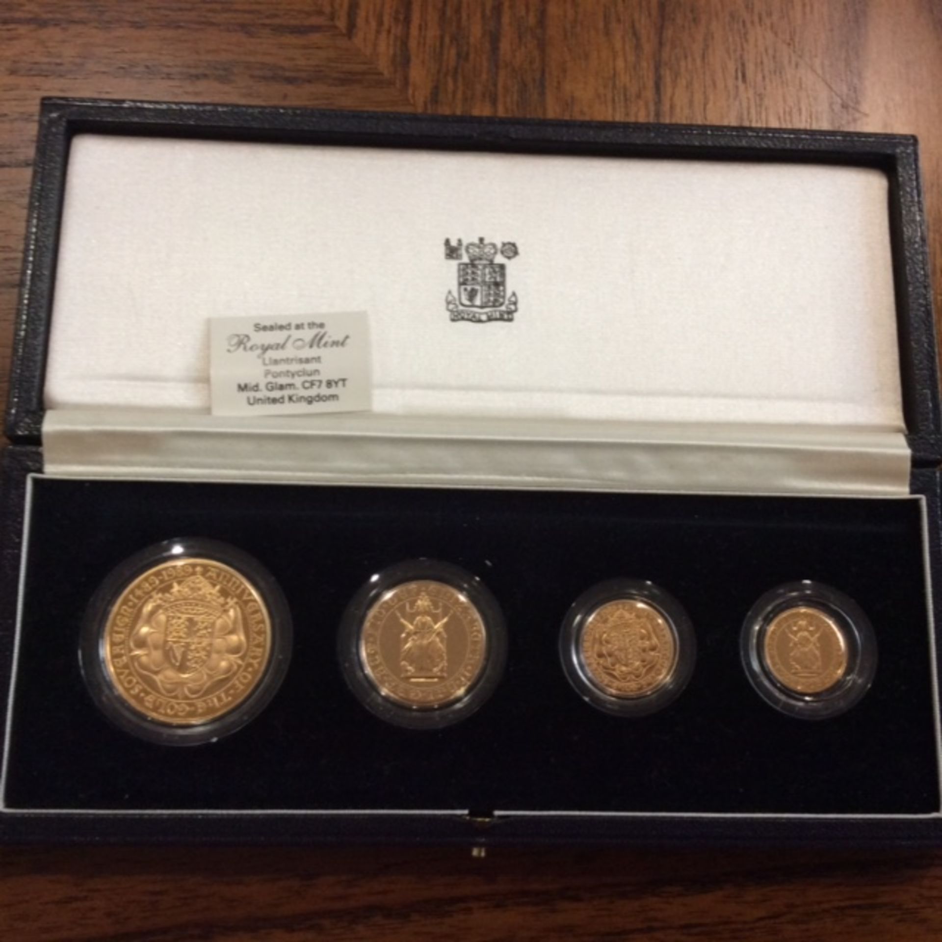 SOVEREIGN 1489-1989 GOLD 4 COIN PROOF SET - 500TH ANNIVERSARY OF THE 1ST UK SOVEREIGN - Image 5 of 5