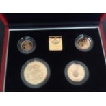 SOVEREIGN 1994 GOLD 4 COIN PROOF SET - CELEBRATING BANK OF ENGLAND TERCENTENARY