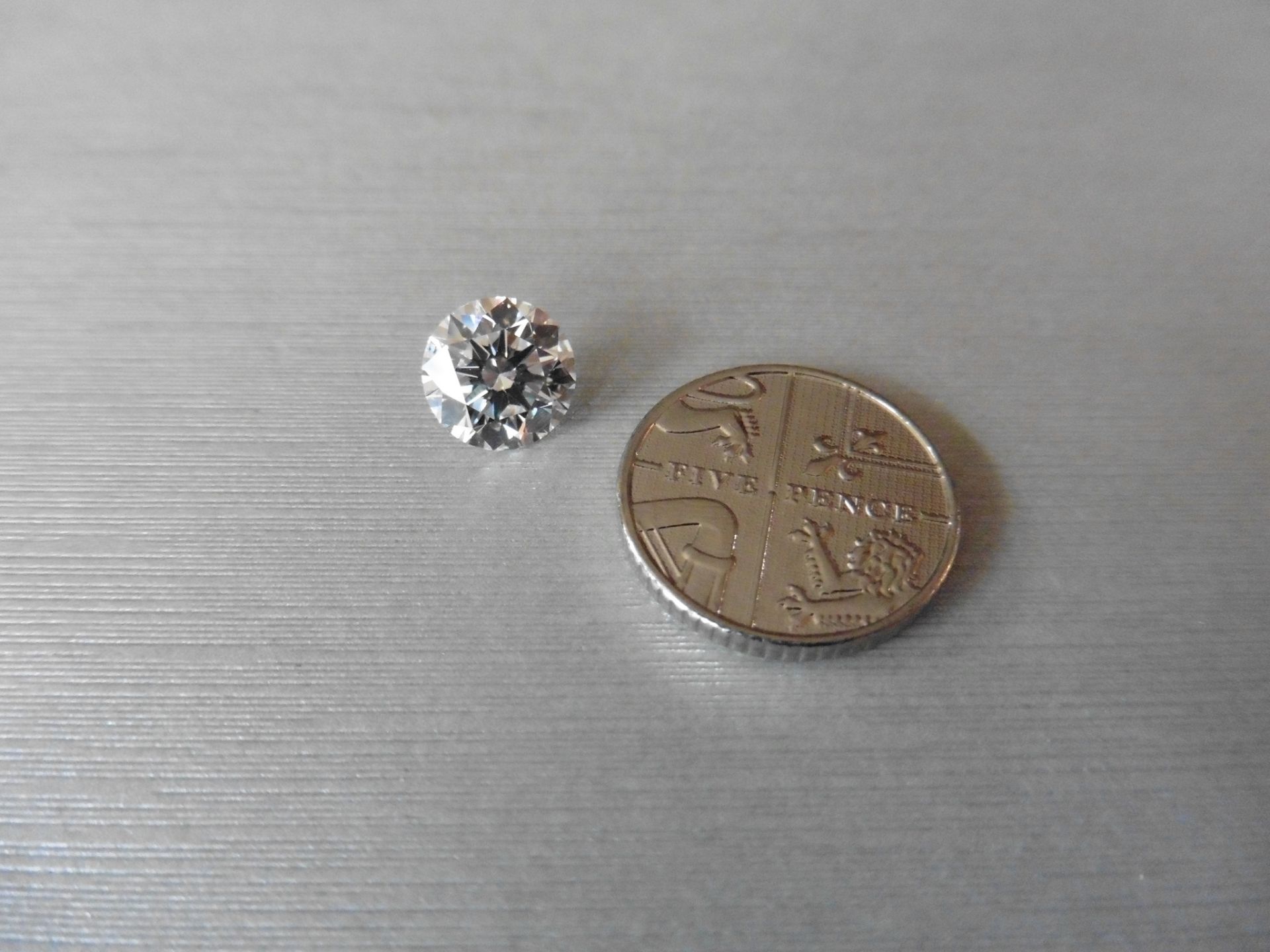 2.31ct single brilliant cut diamond. G colour VS2 clarity. 8.41mm x 8.46mm x 5.27mm. Suitable for - Image 5 of 6