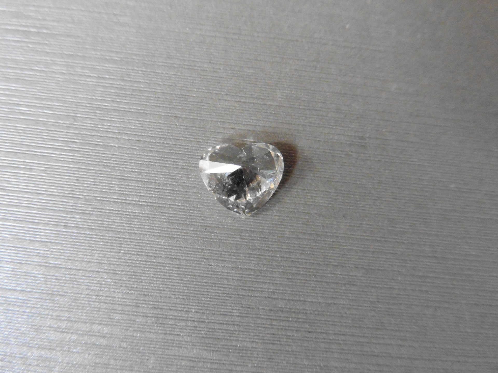 2.66ct single heart shaped diamond measurements 9.83 x 8.84 x 4.91mm. I Colour, SI2 Clarity. No - Image 5 of 6