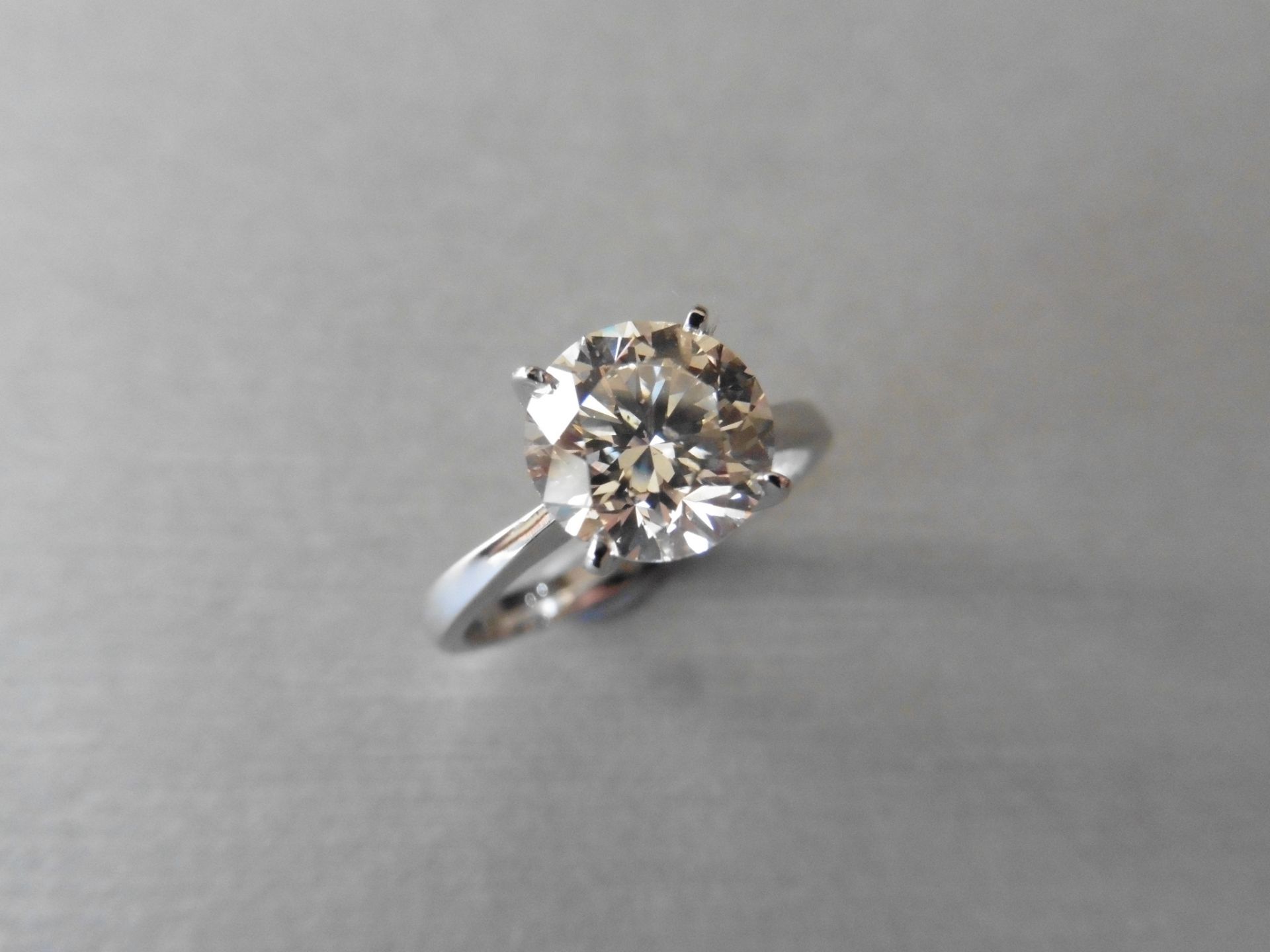 2.03ct brilliant cut diamond solitaire ring set in 18ct white gold. K colour, Si2 clarity.