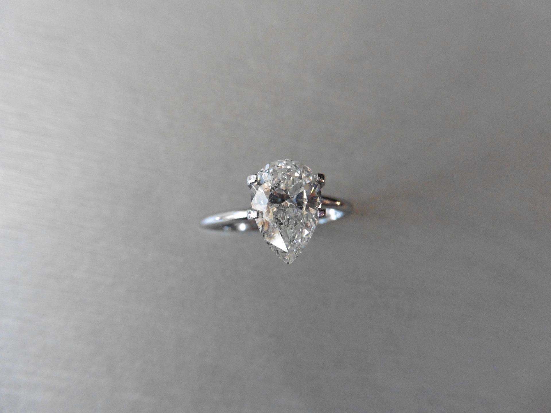 1.70ct single pear cut diamond H colour S12 clarity. 9.96 x 6.66 x 4.09. Suitable for mounting in