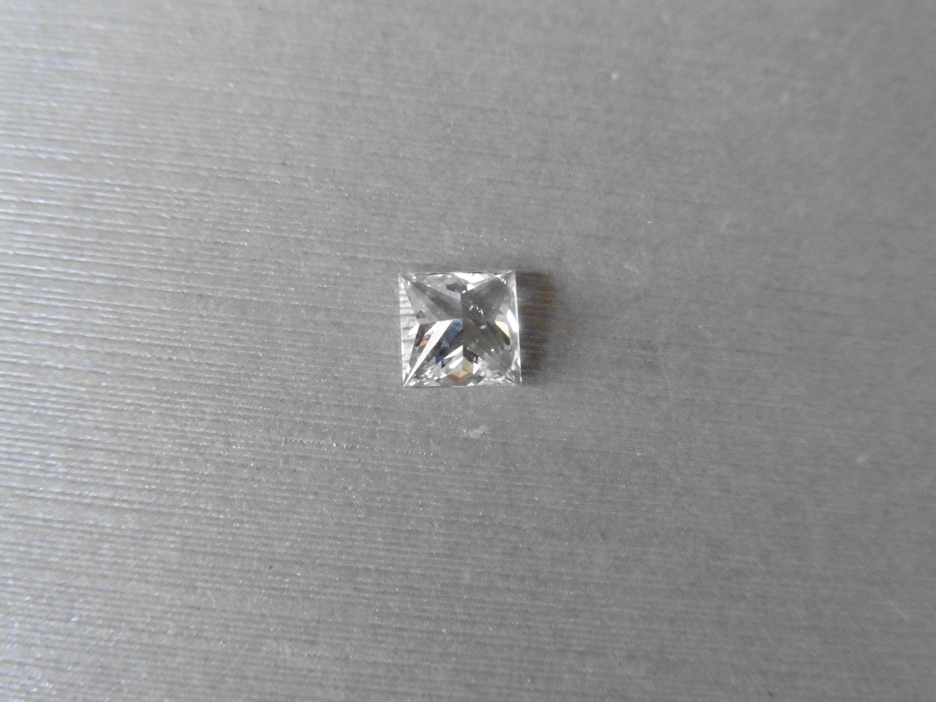 1.14ct single princess cut diamond. Measurements 5.90 x 5.85 x 3.76mm. E colour and VS1 clarity. - Image 4 of 6
