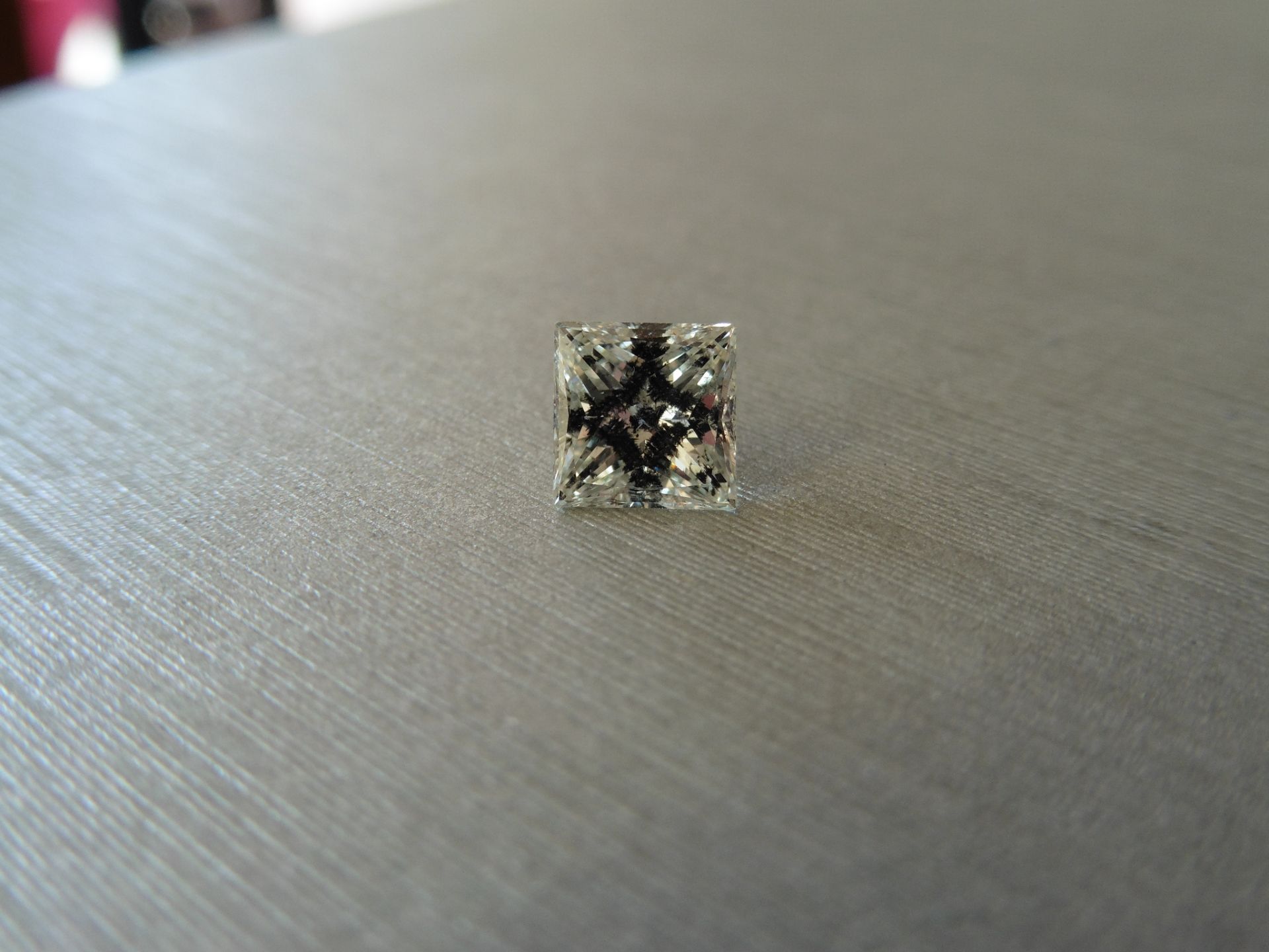 1.51ct single princess cut diamond weighing 1.51ct G colour I2 clarity. Suitable for mounting in a - Image 4 of 5