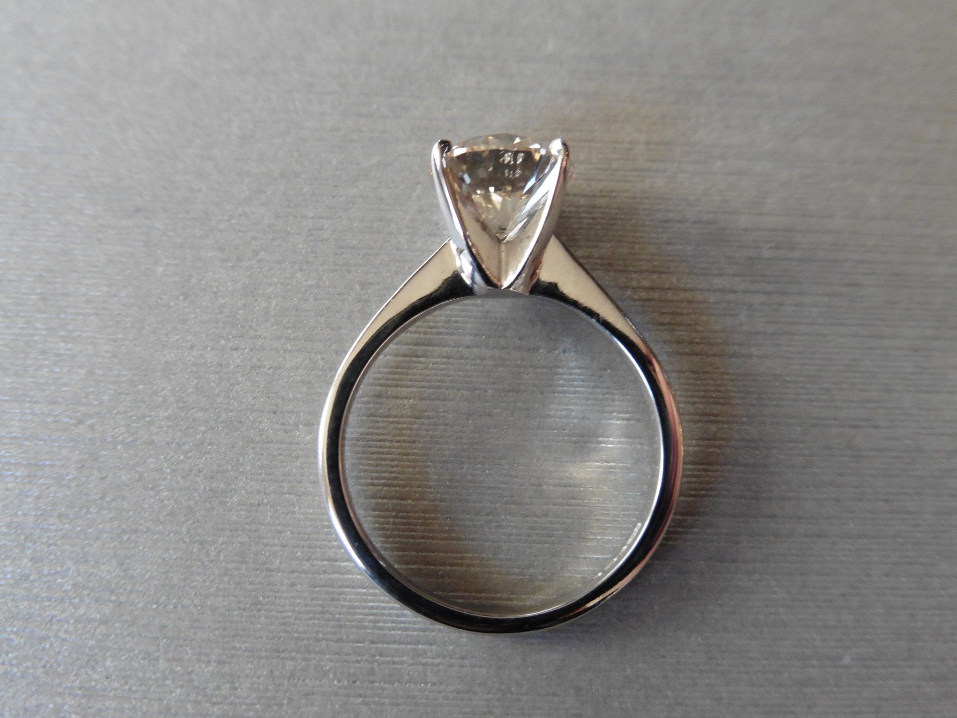 2.03ct brilliant cut diamond solitaire ring set in 18ct white gold. K colour, Si2 clarity. - Image 2 of 5