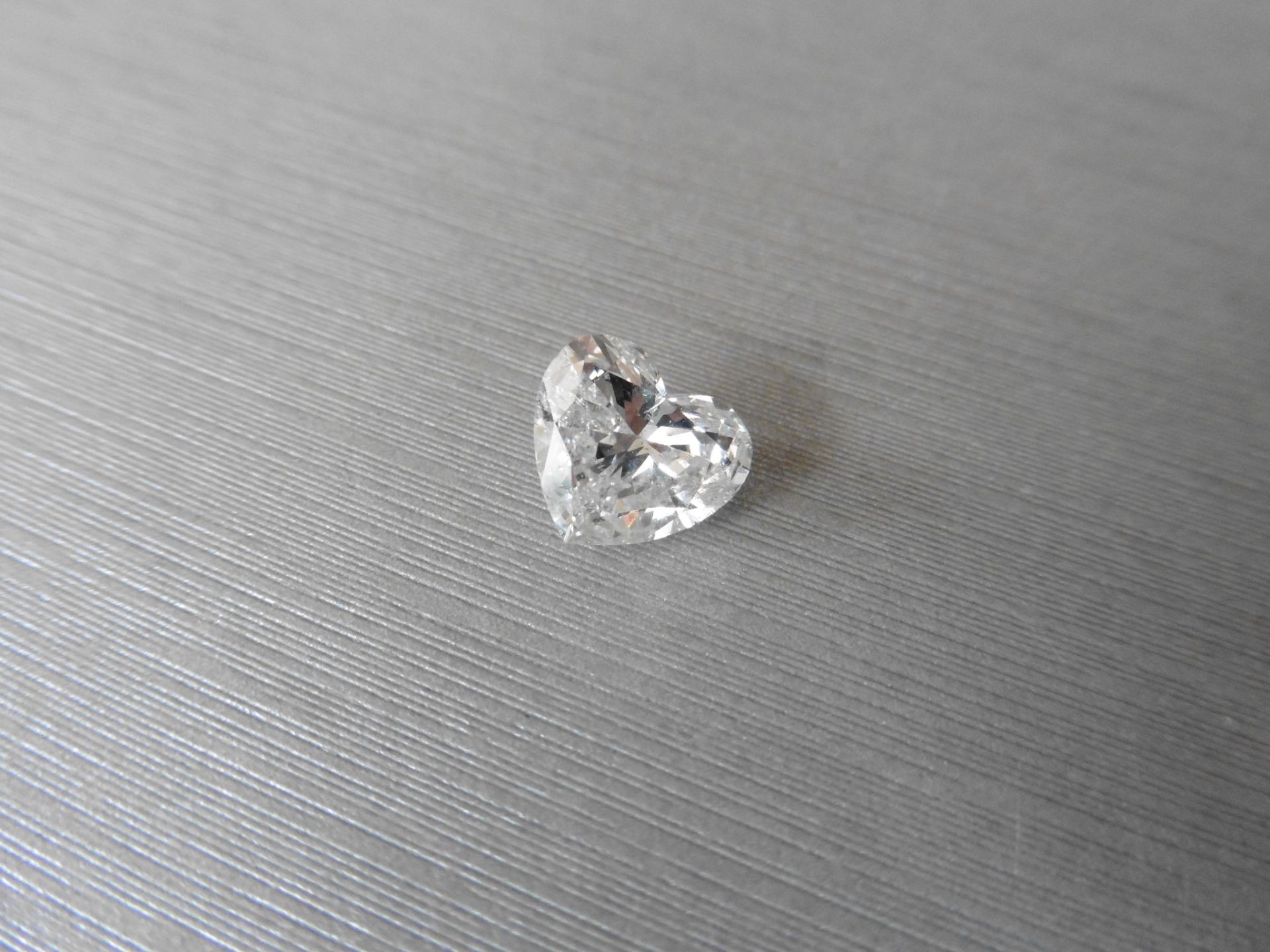 2.66ct single heart shaped diamond measurements 9.83 x 8.84 x 4.91mm. I Colour, SI2 Clarity. No - Image 6 of 6