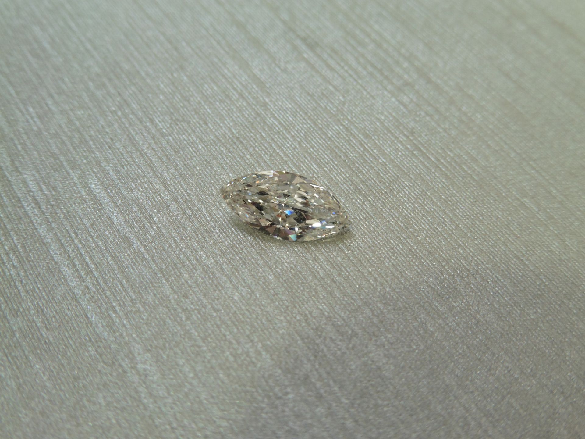 1.73ct single marquise cut diamond. Measurements 12.90 x 6.44 x 3.32mm. F colour and SI2 clarity. - Image 2 of 6
