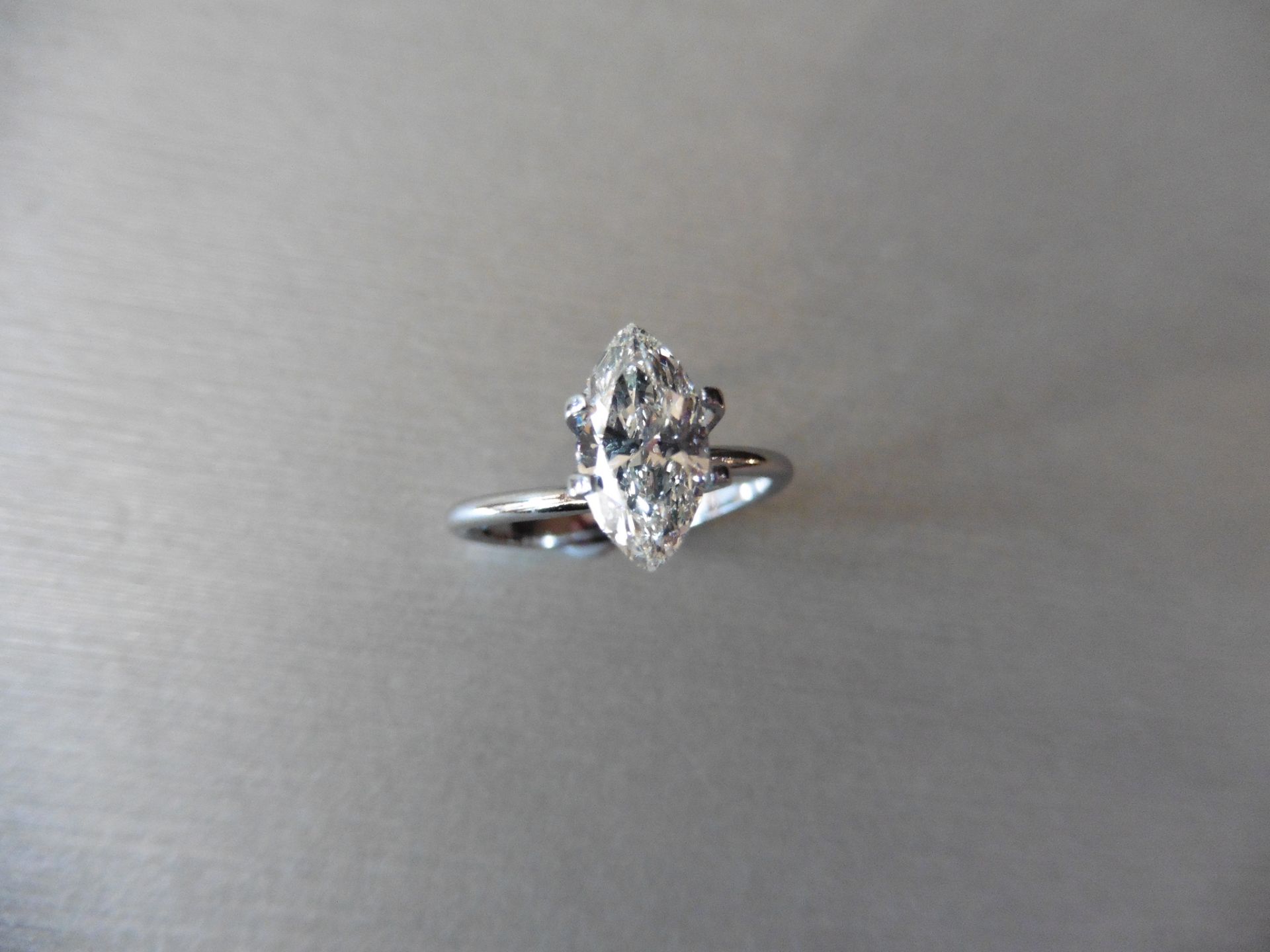 1.13ct single marquise cut diamond, I colour Si2 clarity. 10.42 x 5.49 x 3.46. Suitable for mounting