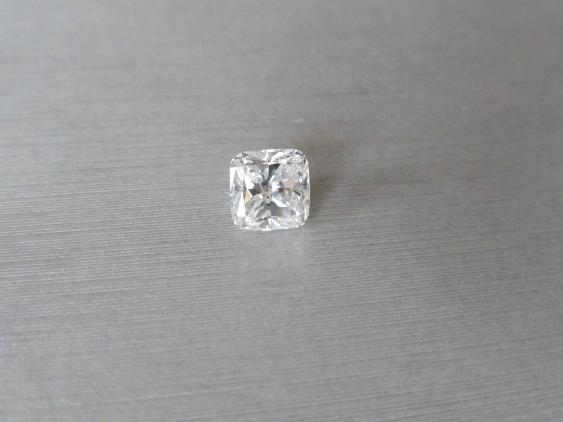 2.53ct single cushion cut diamond F colour VS1 clarity. 7.66 x 7.61 x 5.21mm. Suitable for