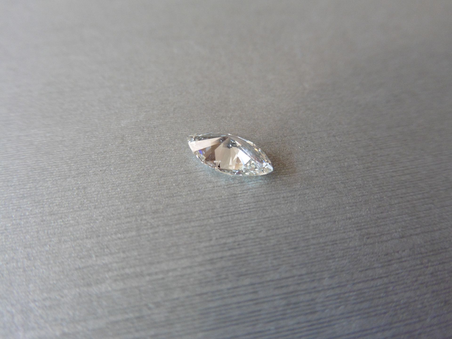 1.13ct single marquise cut diamond, I colour Si2 clarity. 10.42 x 5.49 x 3.46. Suitable for mounting - Image 2 of 5