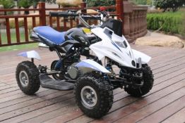 50cc Dirt Ninja Mini Off-Road Petrol Quad Bike - Blue - New & Boxed. These are light weight and