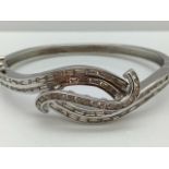 Stunning Ladies 18ct White Gold Diamond Bangle/Bracelet 7.50ct