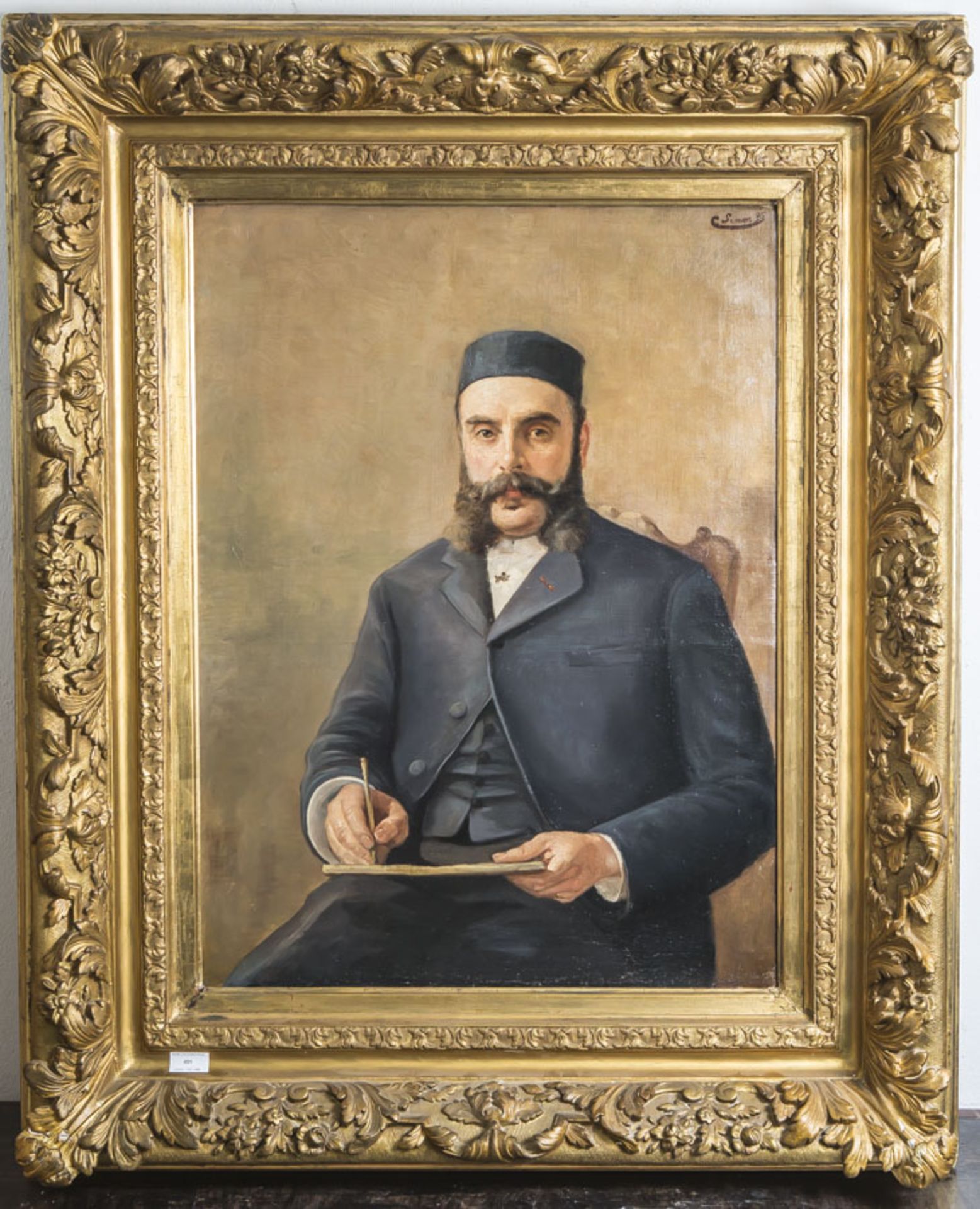 Simon, C. (19. Jahrhundert), Halbkörperporträt eines orientalischen Geschäftsmannes mitAnzug und