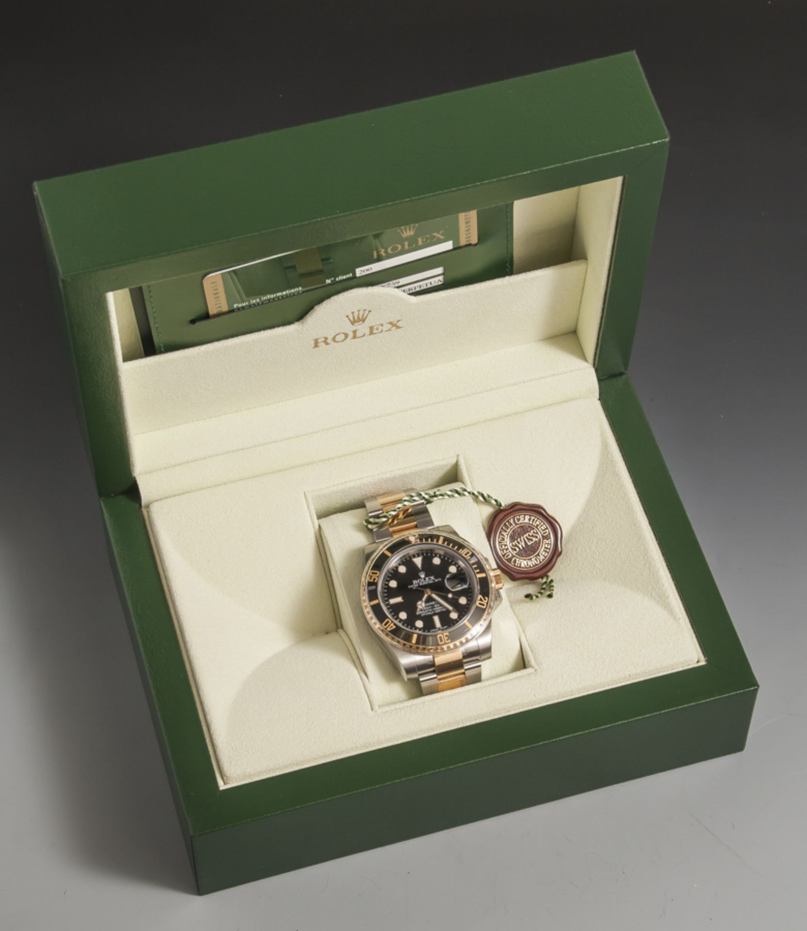 Rolex Submariner Date Oyster Perpetual, Serien Nr. 162GY759, Stahl/Gold. Ref. Nr.116613LN, von 2011.