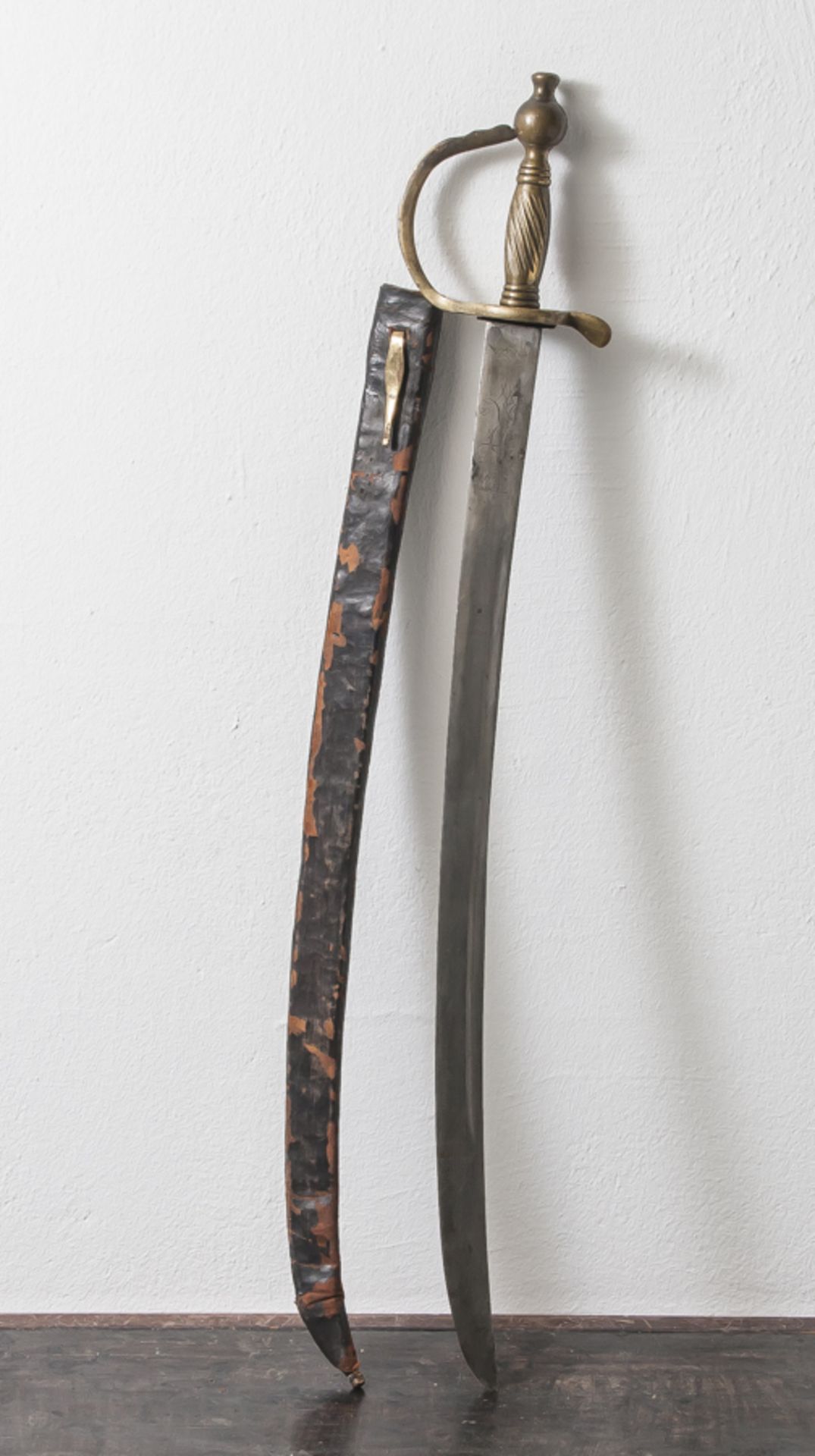 Grenadiersäbel, Preußen, Friedrich Wilhelm IV, ab 1840, Messinggefäß, Klinge leichtgebogen,