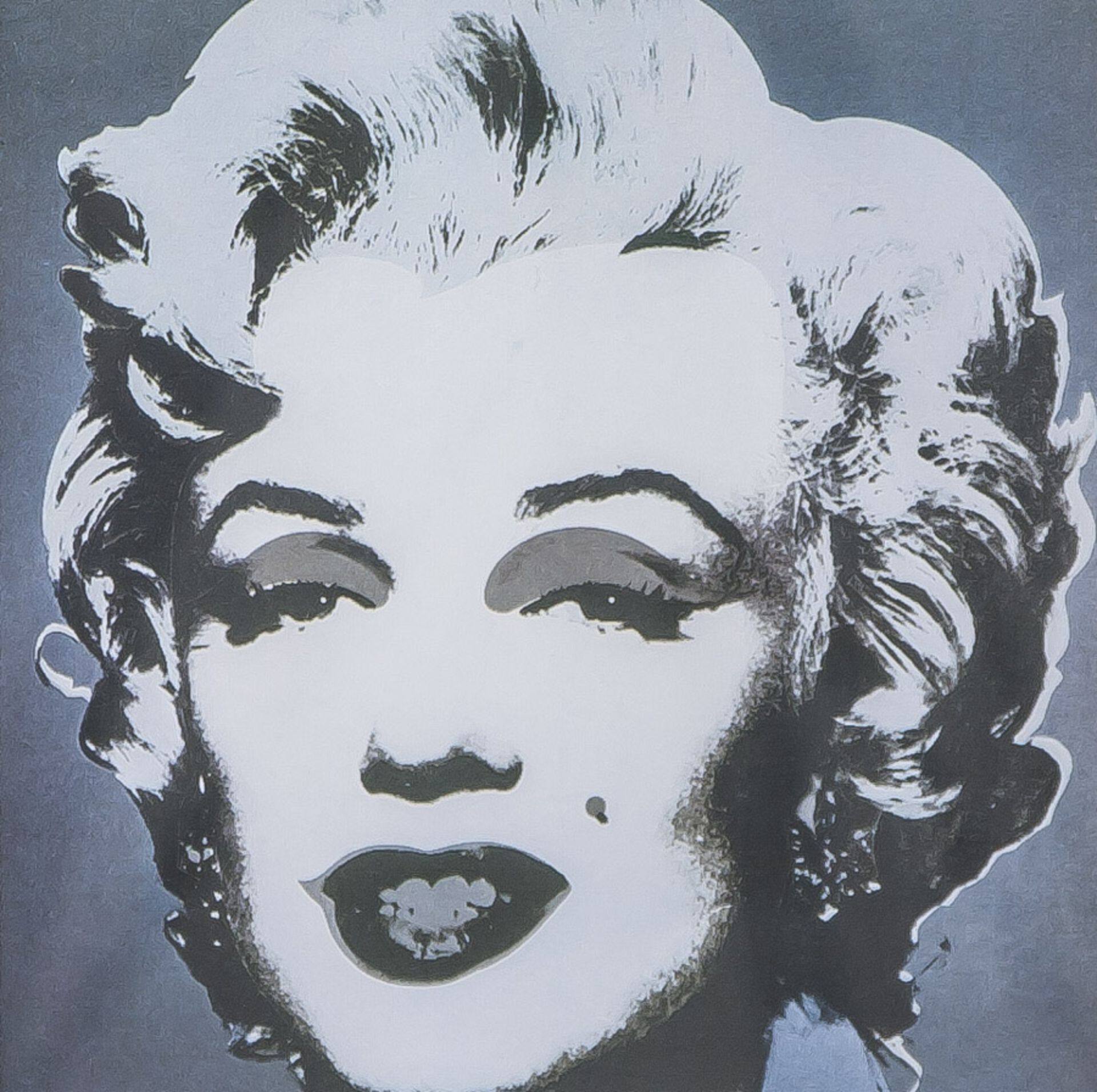 Warhol, Andy (1928-1987), "Marylin", Farbserigrafie. Ca. 19,5 x 19,5 cm (PP), hinter Glasgerahmt.