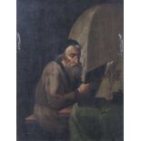Unbek. Maler (18. Jahrh.), Gelehrter beim Studieren v. versch. Büchern in seinerSchreibstube, Öl/