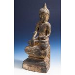 Sitzender Buddha, Geste der Erdberührung "Bhumisparsha Mudra", Myanmar (Nordburma beiMandalay),