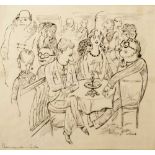 Erbach, Alois (1888-1972), Karikatur: "Prominenten-Cafe", Tuschfederzg., li. u. sign., re.u. m.