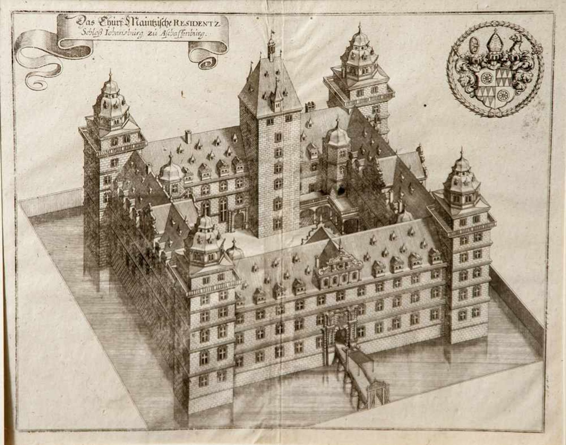 Merian, Matthäus d. Ä. (1593-1650), "Das Churf. Maintzische Residentz Schloß Iohansburg