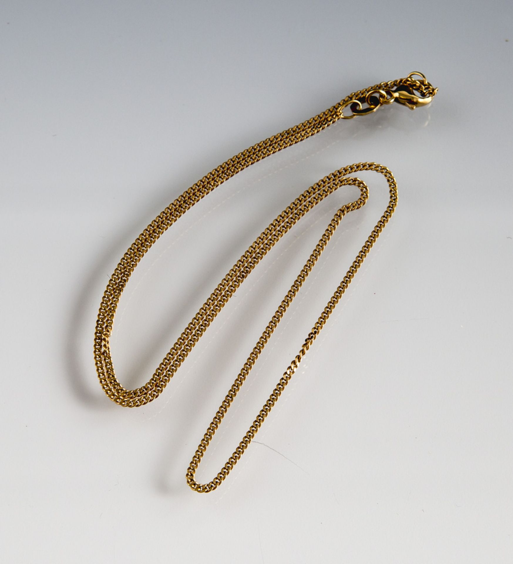 Kette, Panzer, Gelbgold 750, L. ca. 41 cm, ca. 3,6 gr.