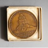 Medaille "Deutscher Patriotenbund", Bronze, vs. bez. u. dat. "VölkerschlachtdenkmalsLeipzig um
