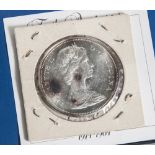 2 Silbermünzen: a) 10 Silberdollar, Bahamas, 1984, the Franklin Mint. Zertifikat anbei. DMca. 4