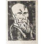 Erbach, Alois (1888-1972), "Männerkopf", Holzschnitt auf Japanpapier, re. u. sign., mittigbez.,