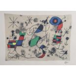 Miro, Joan (1893-1983), Happening 1967, Farbserigrafie (Galerie Maeght), in der Plattesign. Ca.