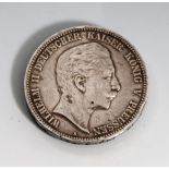 5 Reichsmark, 1904 A, rs. Porträt Kaiser Wilhelm II. sowie umlaufend bez. "Wilhelm IIDeutscher