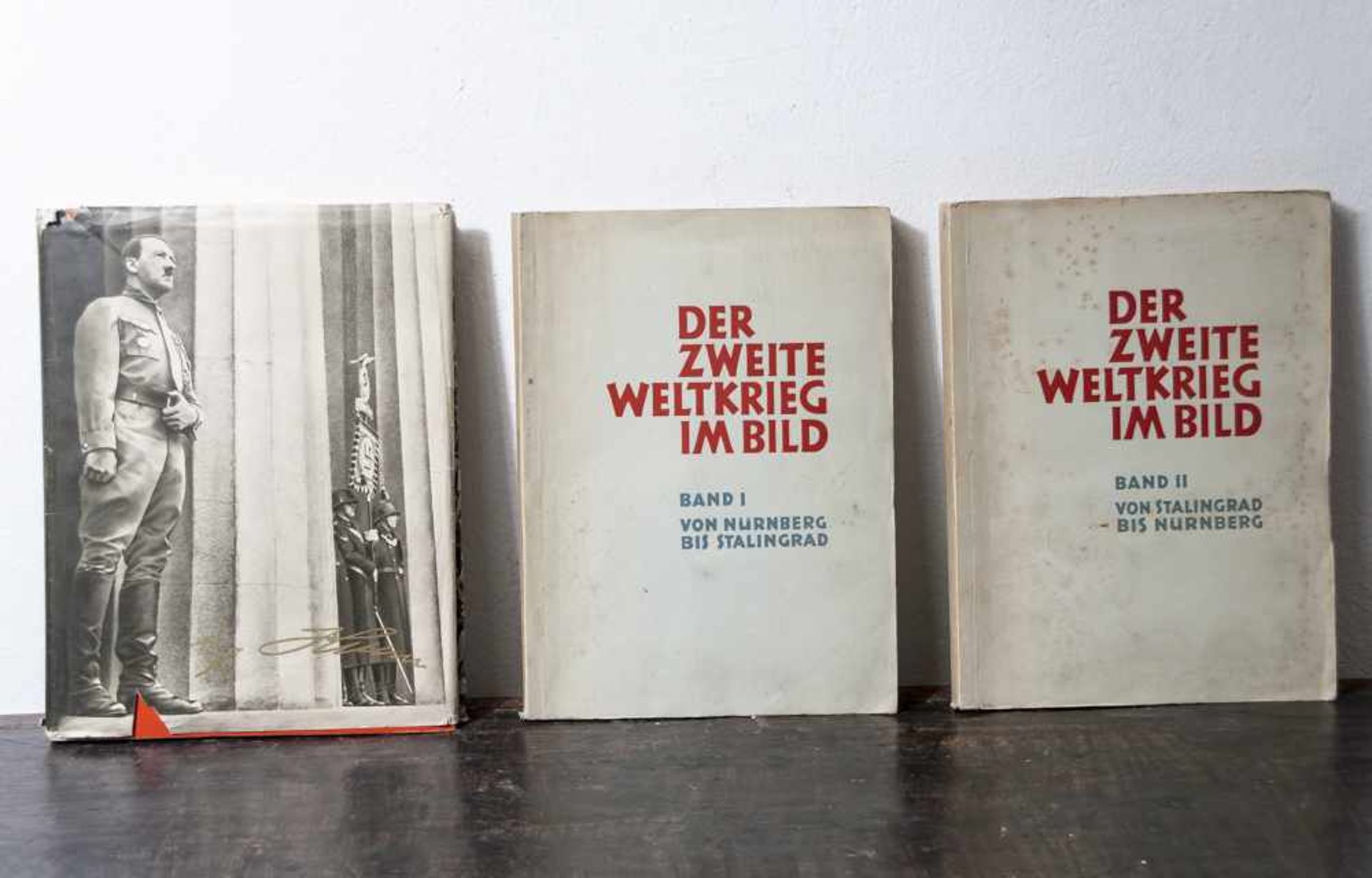 3 Zigarettenbilderalben, III. Reich: a) "Der Zweite Weltkrieg im Bild", Bd. I "VonNürnberg bis