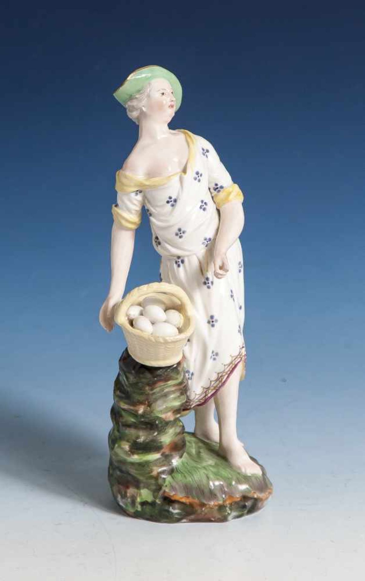 Figurine, Eierverkäuferin, Höchster Porzellan, Entwurf Laurentius Russinger, 2. Hälfte 18.