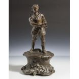 Bronzeplastik, Spanischer Eroberer, wohl Frankreich, 19. Jahrhundert, auf hohem,naturalistisch