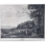 Boydell, John (1719-1804), Pastorale Landschaft mit Vieh u. fig. Staffage, Kupferstichnach