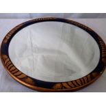 Bevelled Mirror and cut glass biscuit barrel