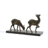 Art Noveau Bronze of Fallow Deer